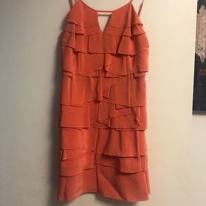 Cocktail coral party dress